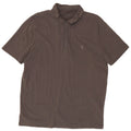 All Saints Mens Regular Fit Polo Shirt XL Grey Cotton
