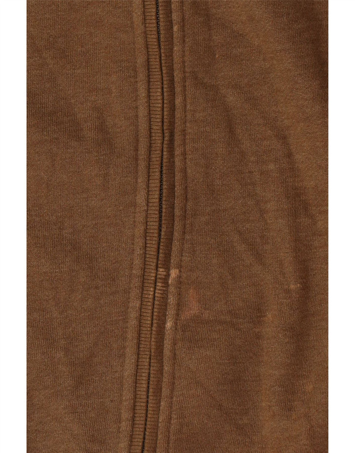 Crew Clothing Mens Tracksuit Top Jacket Large Brown Cotton