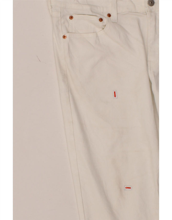 LEVI'S Womens Boyfriend Slim Jeans W32 L27  White Cotton Vintage Levi's and Second-Hand Levi's from Messina Hembry 