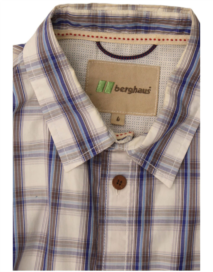 Berghaus Mens Short Sleeve Short Sleeve Shirt Large Blue Check