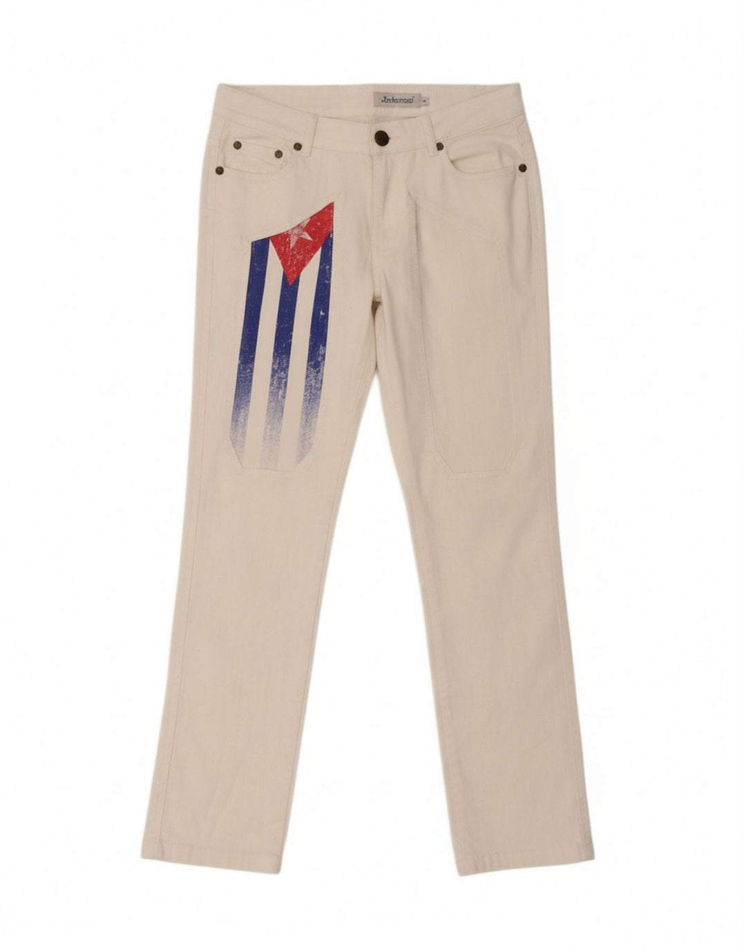 JECKERSON Womens Straight Jeans W28 L28 White Cotton Vintage Jeckerson and Second-Hand Jeckerson from Messina Hembry 