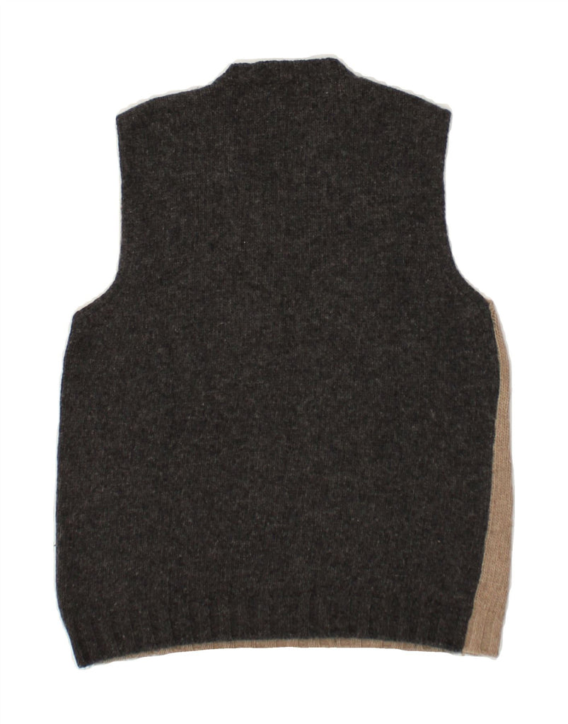 BROOKSFIELD Boys Vest Tank Top 11-12 Years Beige Colourblock Wool | Vintage Brooksfield | Thrift | Second-Hand Brooksfield | Used Clothing | Messina Hembry 