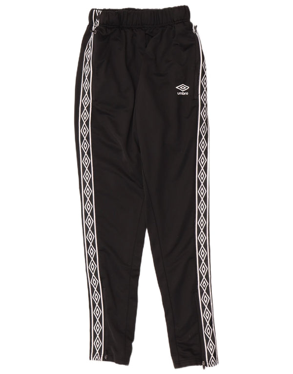 Umbro Mens Graphic Tracksuit Trousers Small  Black Polyester