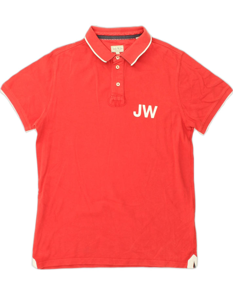 JACK WILLS Mens Polo Shirt Large Red Cotton | Vintage Jack Wills | Thrift | Second-Hand Jack Wills | Used Clothing | Messina Hembry 