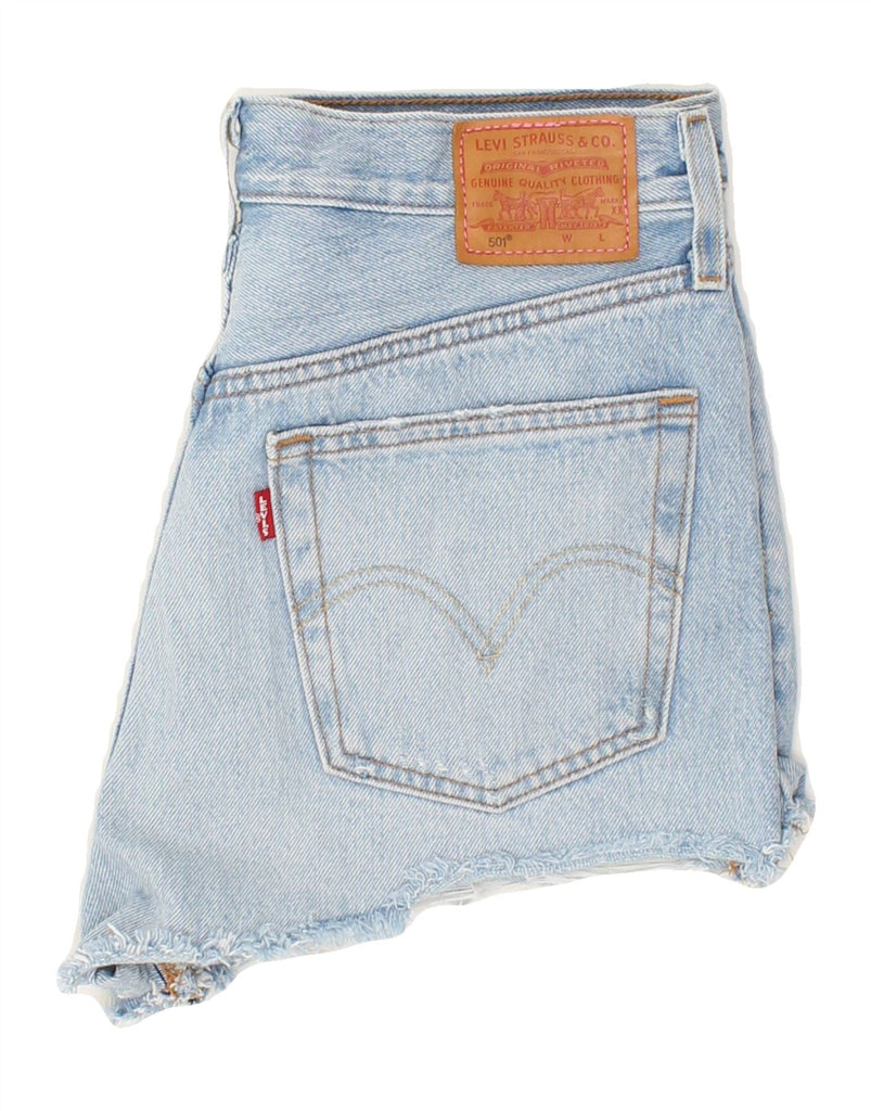 LEVI'S Womens 501 Denim Shorts W26 Small Blue Cotton | Vintage Levi's | Thrift | Second-Hand Levi's | Used Clothing | Messina Hembry 