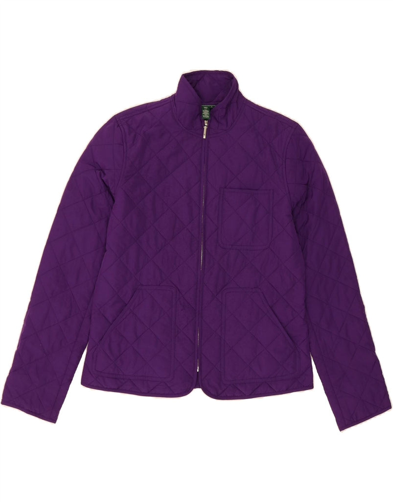 RALPH LAUREN Womens Quilted Jacket UK 14 Medium Purple Polyester Vintage Ralph Lauren and Second-Hand Ralph Lauren from Messina Hembry 
