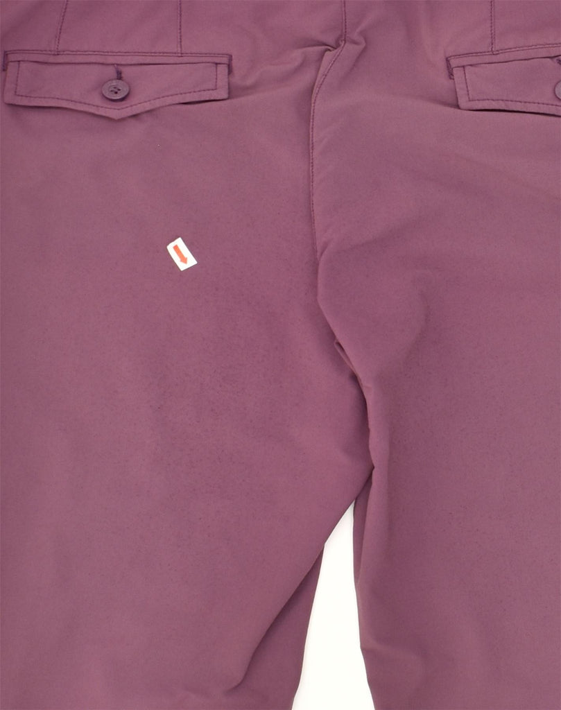 CHERVO Womens Slim Casual Trousers IT 46 Large W34 L29 Purple Polyester | Vintage Chervo | Thrift | Second-Hand Chervo | Used Clothing | Messina Hembry 