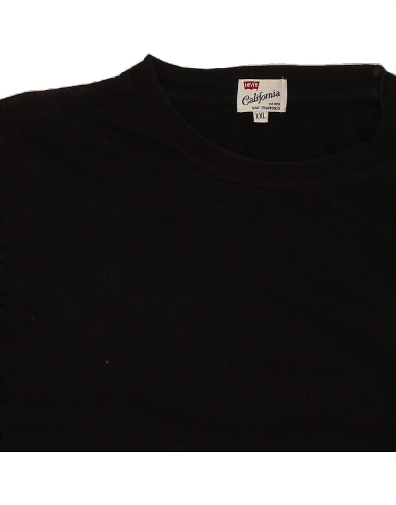 LEVI'S Mens T-Shirt Top 2XL Black Cotton Vintage Levi's and Second-Hand Levi's from Messina Hembry 