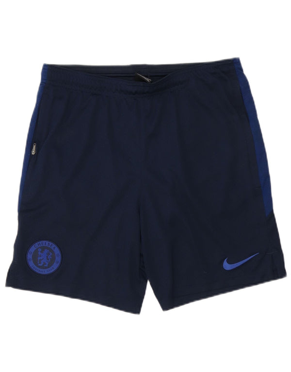 Nike Mens Chelsea FC Sport Shorts Medium Navy Blue Polyester