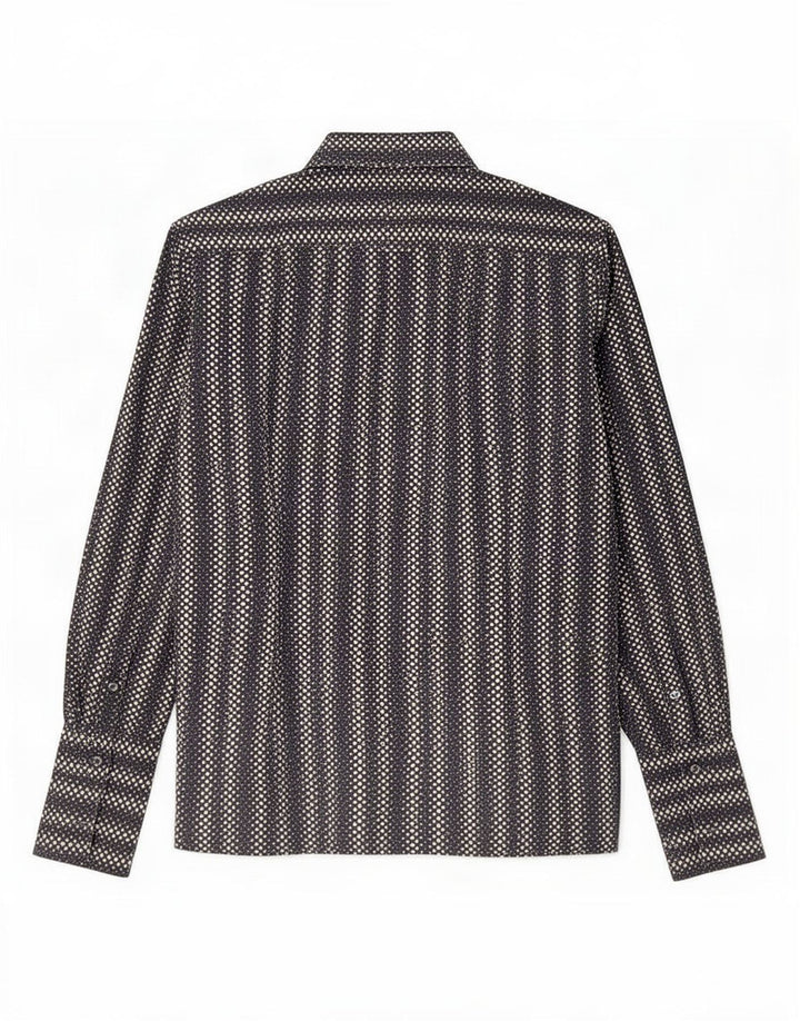 Paul Smith Mens Shirt Medium Navy Blue Spotted Cotton