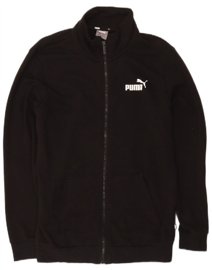 Puma Mens Tracksuit Top Jacket Small Black Cotton