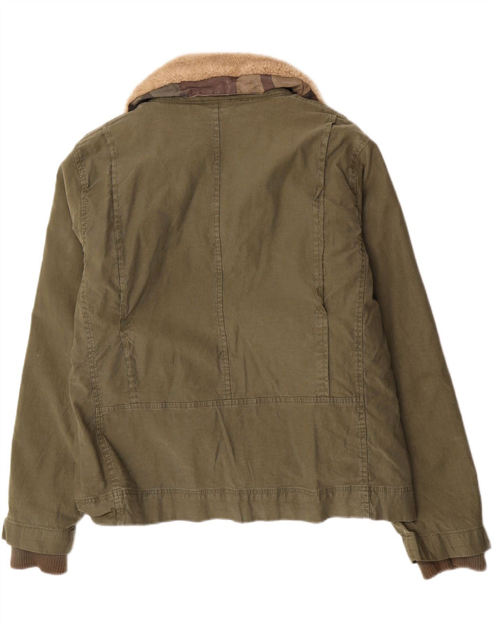 Scotch & Soda Mens Bomber Jacket UK 42 XL Khaki Cotton