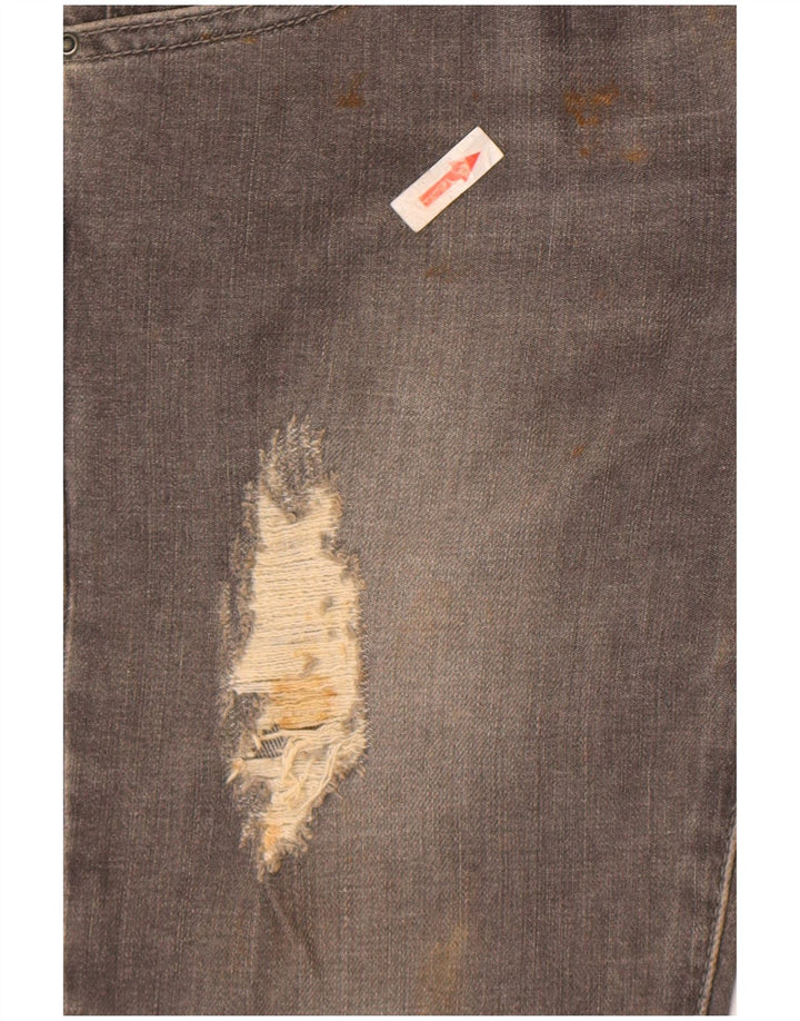 Zara Womens Distressed Slim Jeans EU 34 2XS W24 L32 Grey