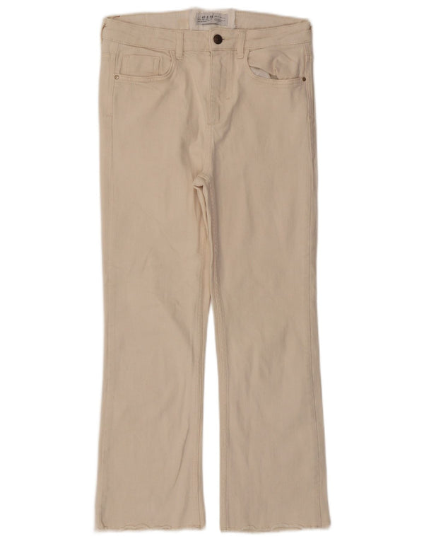 Zara Womens Cropped Jeans EU 40 Medium W28 L25 Beige