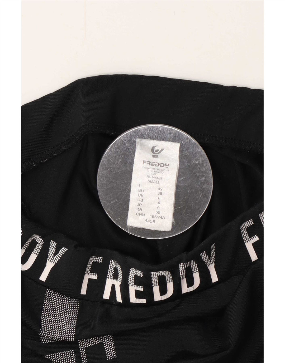 Freddy Womens Graphic Leggings UK 8 Small Black Polyester