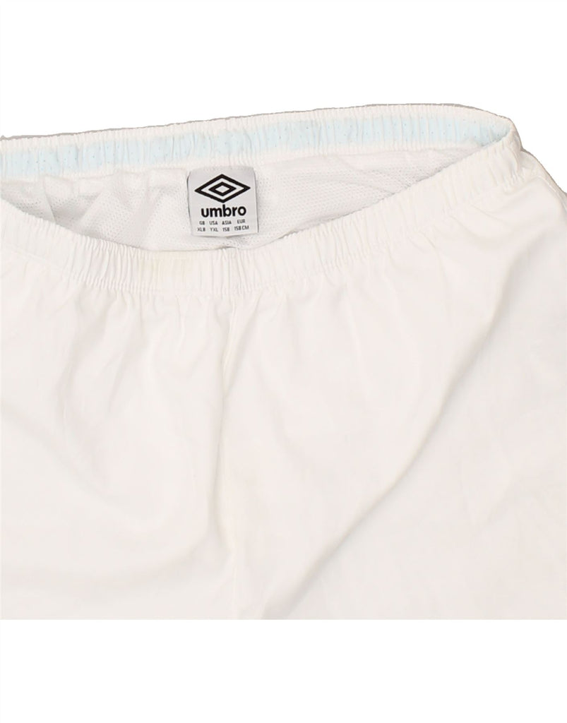 UMBRO Boys Sport Shorts 15-16 Years XL  White | Vintage Umbro | Thrift | Second-Hand Umbro | Used Clothing | Messina Hembry 