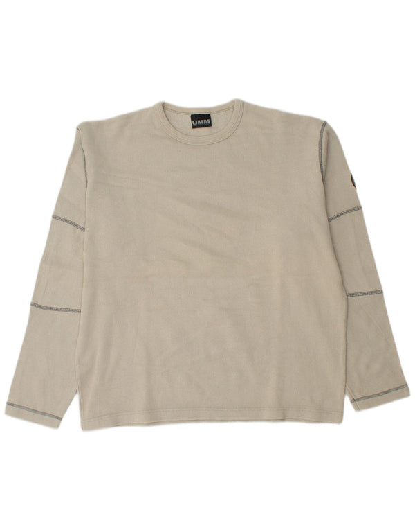 UMM Womens Crew Neck Jumper Sweater UK 20 2XL Off White Cotton