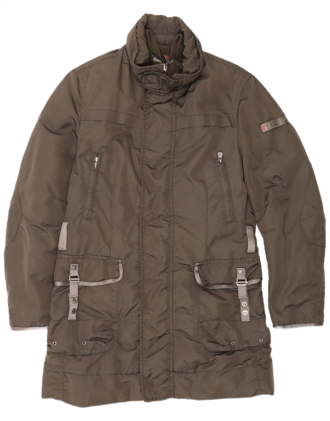 PEUTEREY Mens Padded Coat UK 36 Small Grey Polyamide