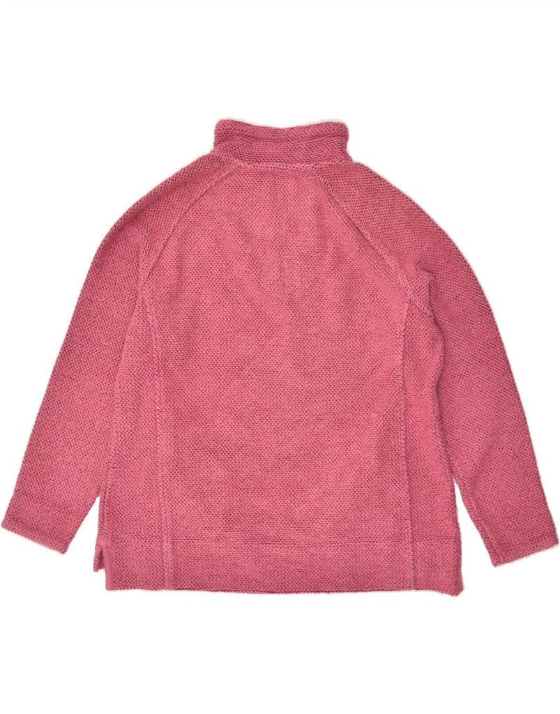 WEIRD FISH Womens Zip Neck Jumper Sweater US 14 XL Pink Cotton | Vintage Weird Fish | Thrift | Second-Hand Weird Fish | Used Clothing | Messina Hembry 