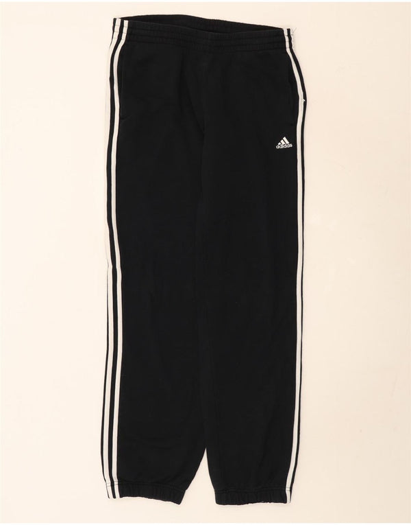 ADIDAS Girls Tracksuit Trousers Joggers 15-16 Years  Black Striped Cotton