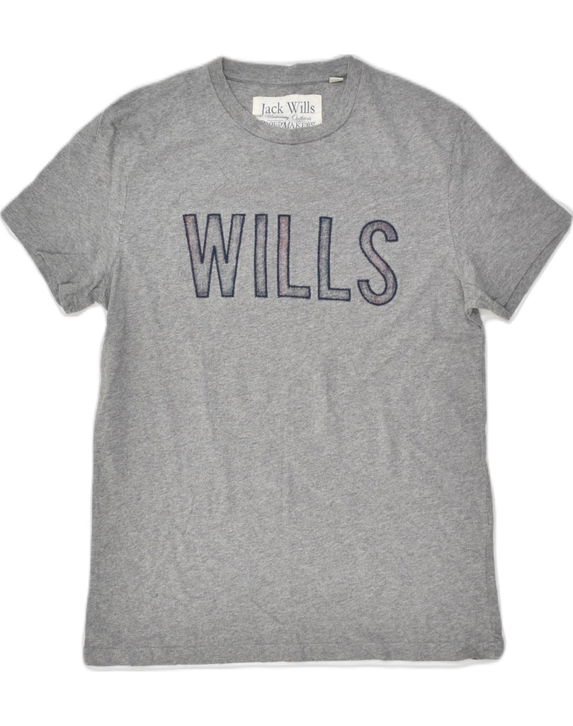 JACK WILLS Mens Graphic T-Shirt Top Small Grey Cotton | Vintage Jack Wills | Thrift | Second-Hand Jack Wills | Used Clothing | Messina Hembry 