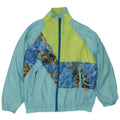 Vintage Womens Abstract Pattern Rain Jacket IT 40/42 Medium Blue