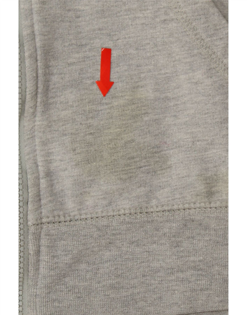 SCHOTT Womens Zip Hoodie Sweater UK 16 Large Grey Cotton Vintage Schott and Second-Hand Schott from Messina Hembry 