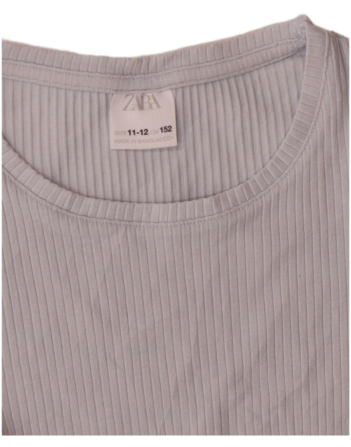 Zara Girls T-Shirt Top 11-12 Years Blue