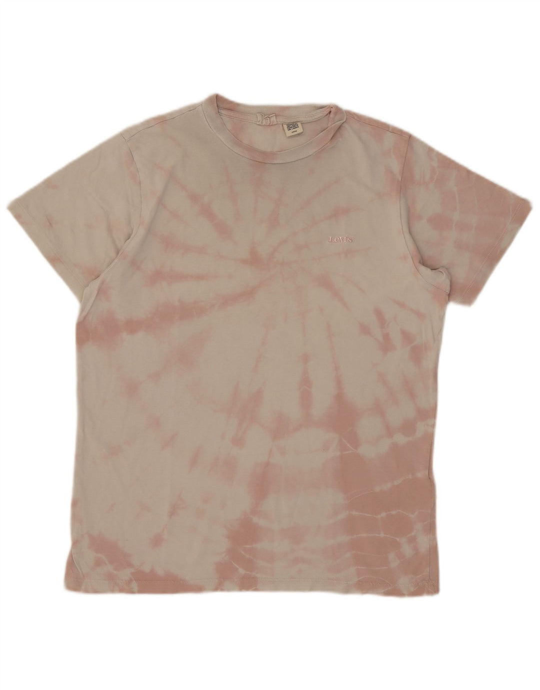 Levi's Mens T-Shirt Top Small Pink Tie Dye Cotton