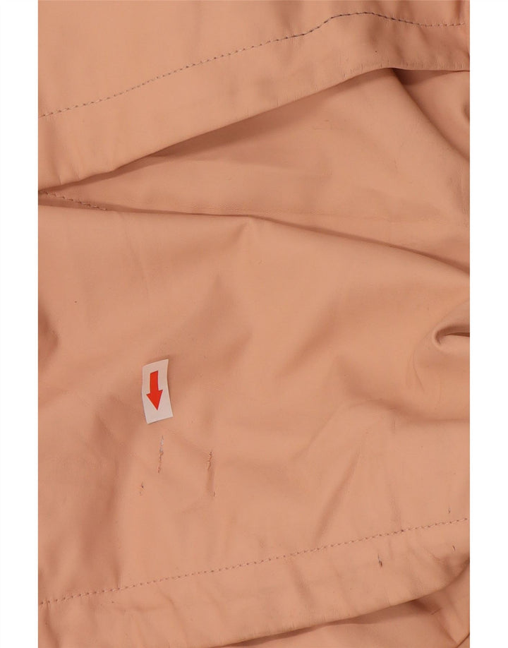 Zara Womens Hooded Raincoat UK 10 Small Pink Polyurethane