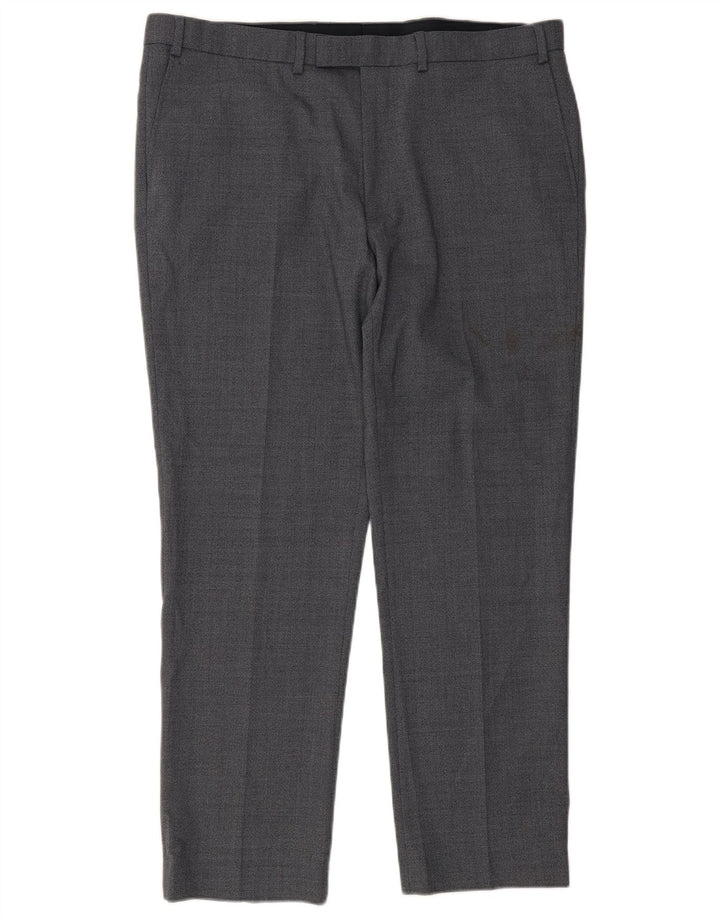 Marks & Spencer Mens Regular Suit Trousers W40 L31 Blue Polyester