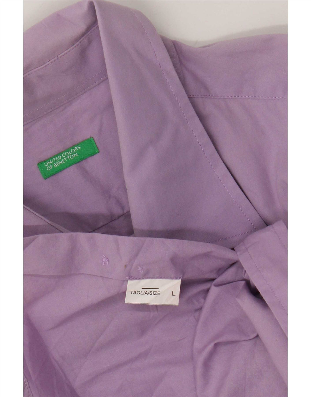 Benetton Mens Shirt Large Purple