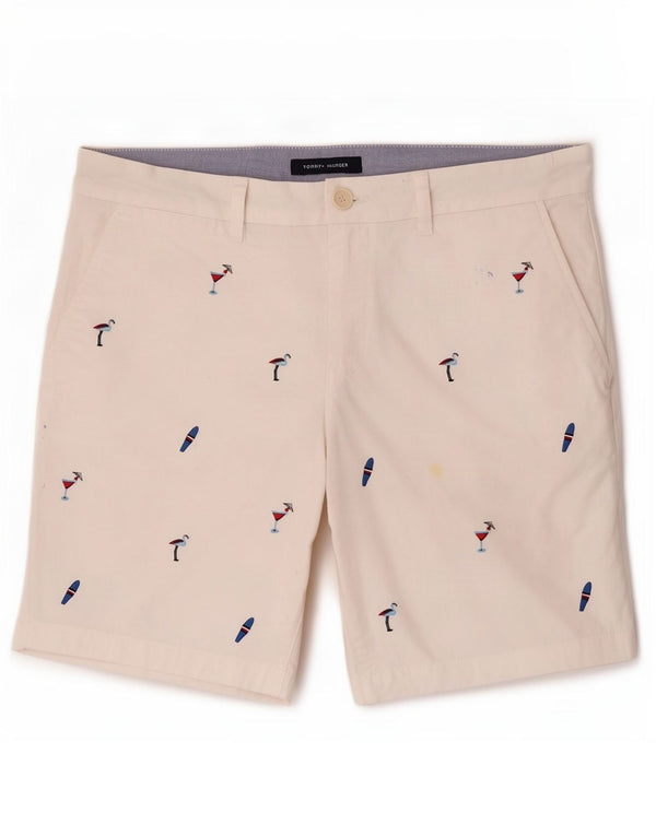 Tommy Hilfiger Mens Graphic Chino Shorts W31 Medium White