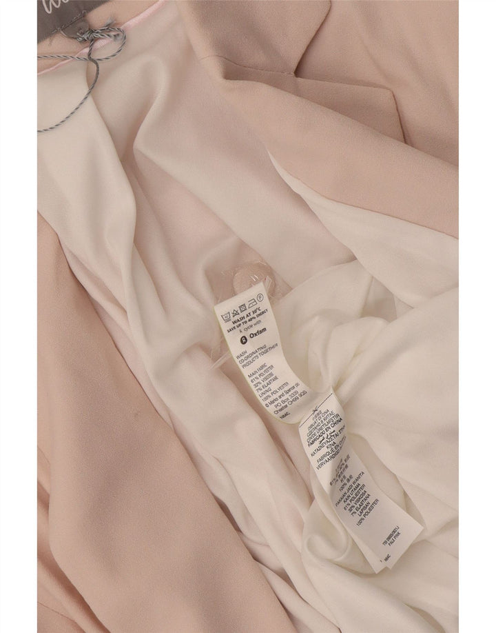 Marks & Spencer Womens 3/4 Sleeve Open Blazer Jacket UK 12 Medium Pink