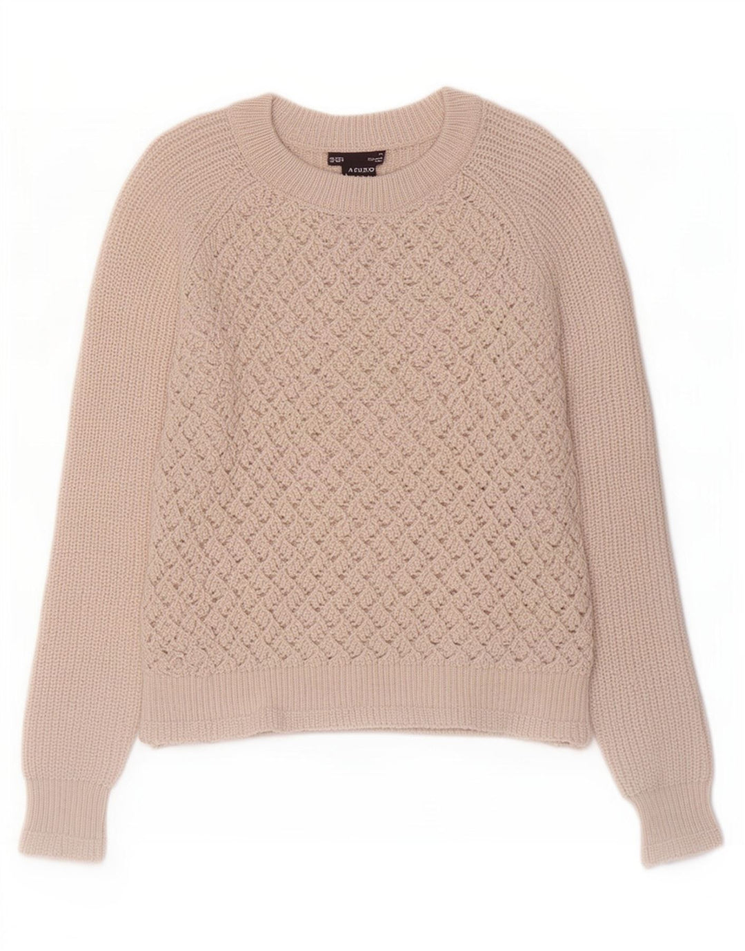 Marks & Spencer Womens Boat Neck Jumper Sweater UK 14 Medium Off White