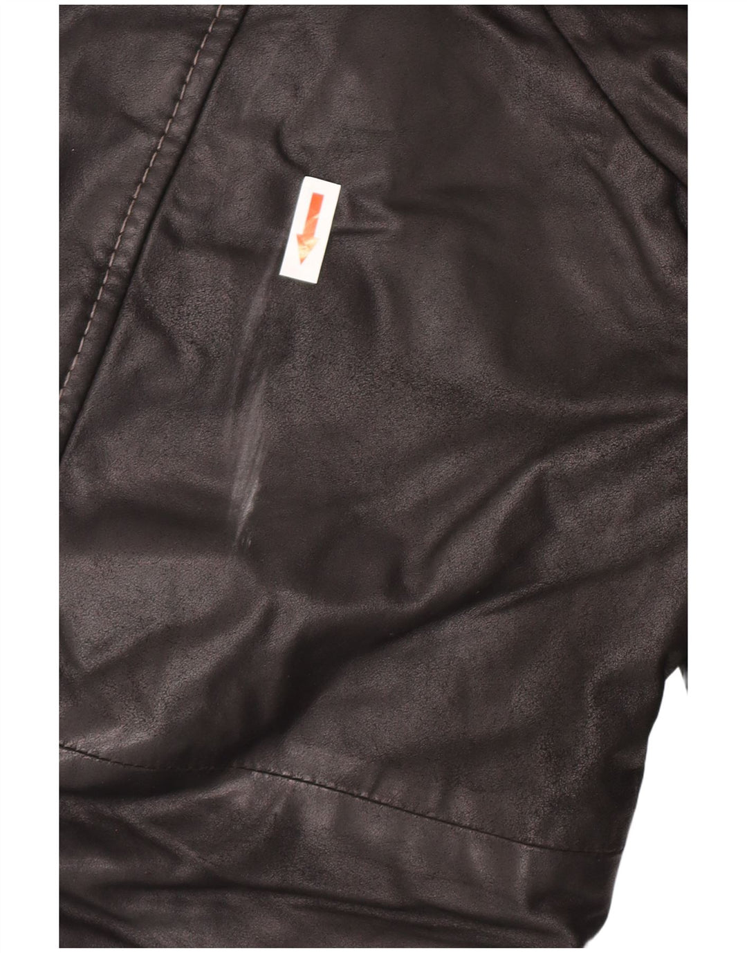 Vintage Mens Leather Coat IT 58 4XL Black Leather