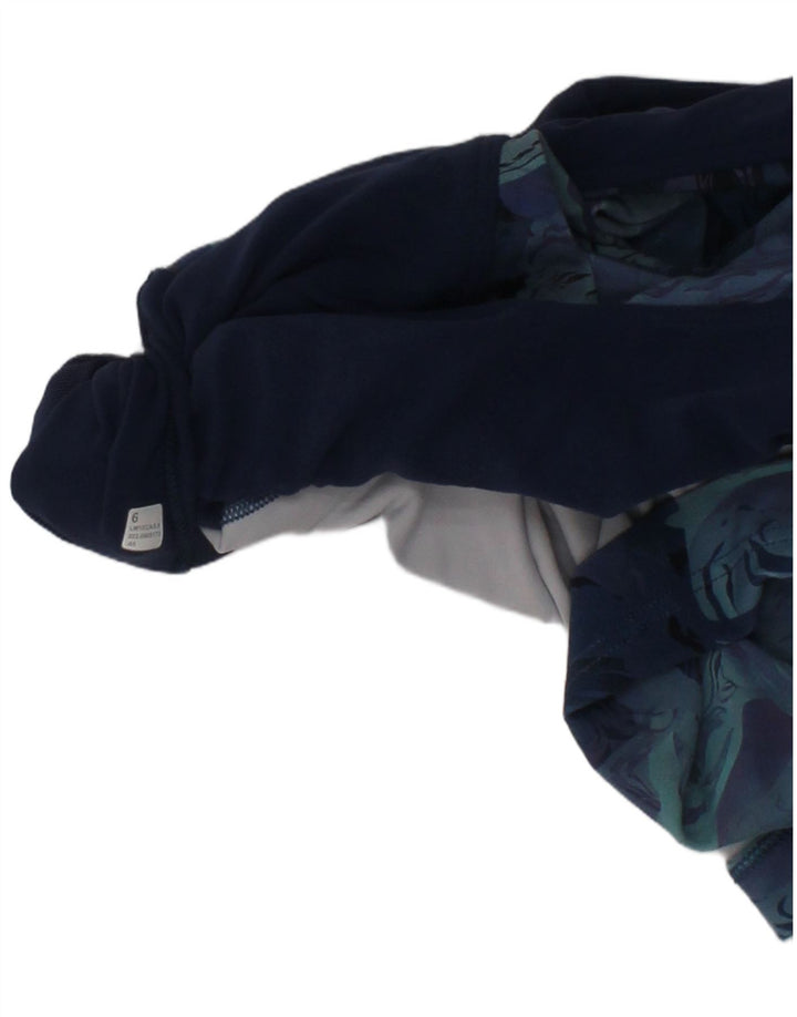Lululemon Womens Sport Bra Top US 6 Medium Blue Floral