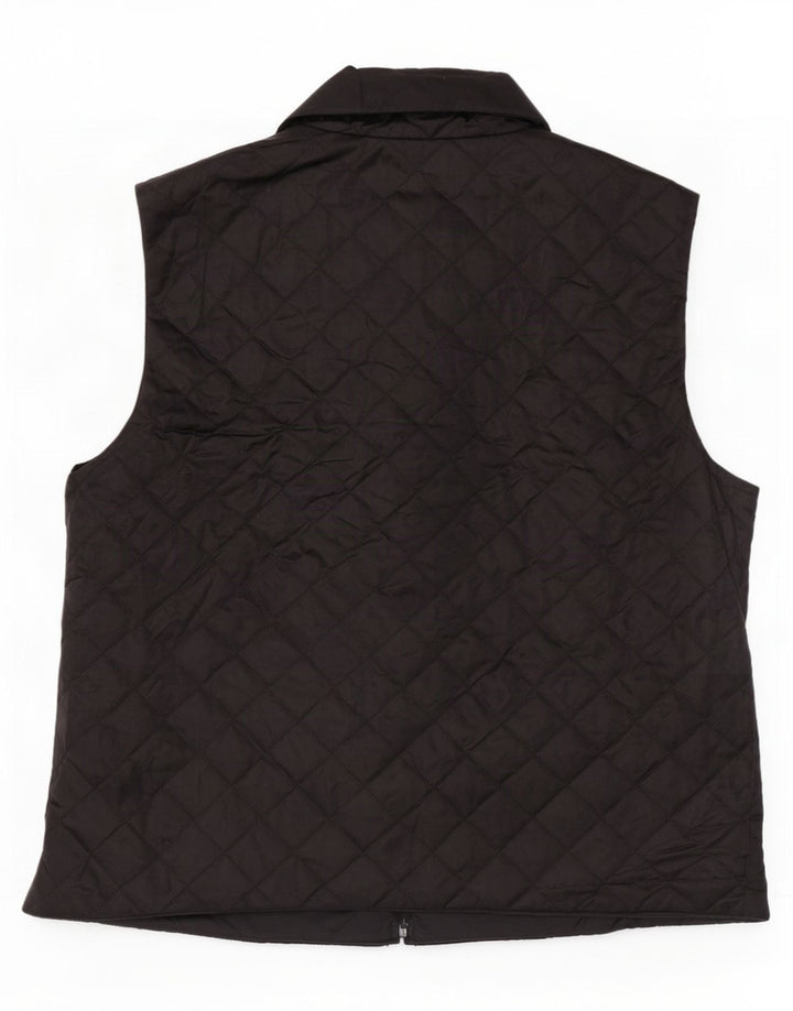Benetton Womens Quilted Gilet UK 16 Large Black Polyamide