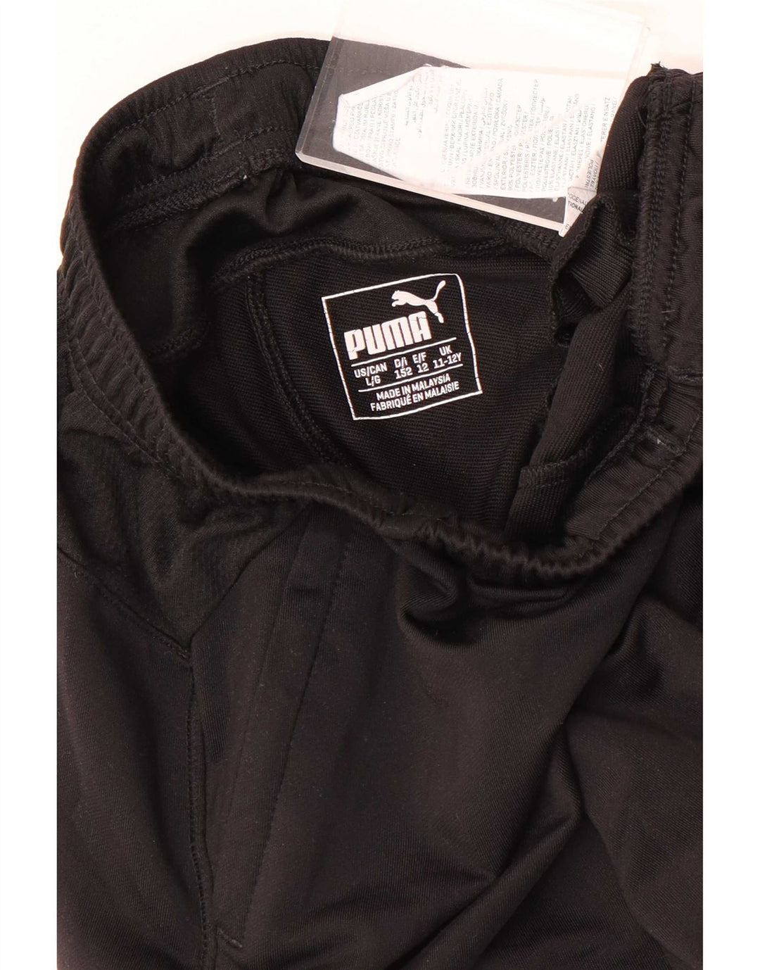 Puma Boys Tracksuit Trousers 11-12 Years Large Black Polyester