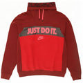 Nike Womens Graphic Sweatshirt Jumper UK 14 Medium Red Colourblock Cotton
