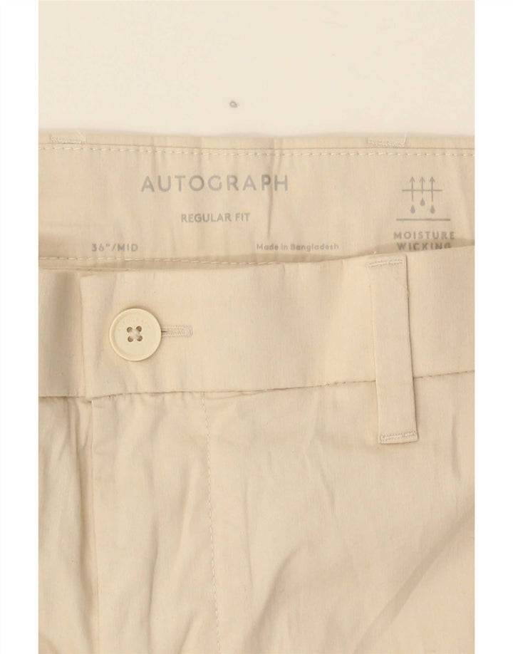 Marks & Spencer Mens Autograph Regular Fit Chino Shorts W36 Large Beige