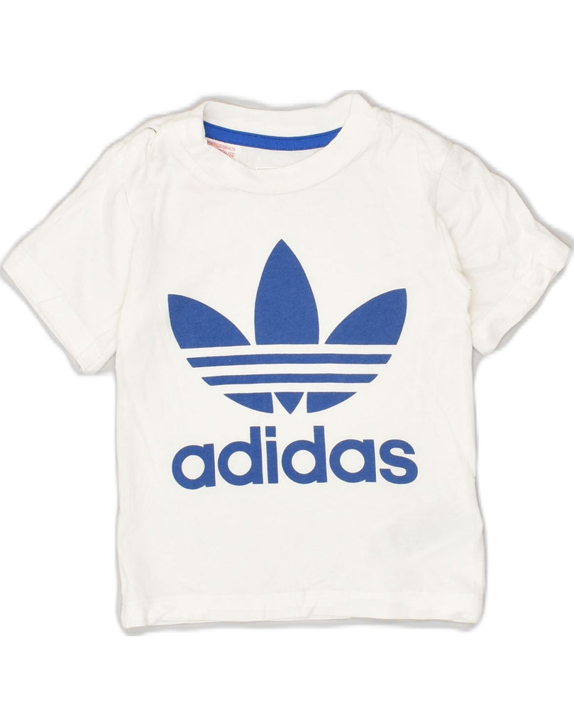 ADIDAS Baby Boys Graphic T-Shirt Top 12-18 Months White Cotton | Vintage Adidas | Thrift | Second-Hand Adidas | Used Clothing | Messina Hembry 