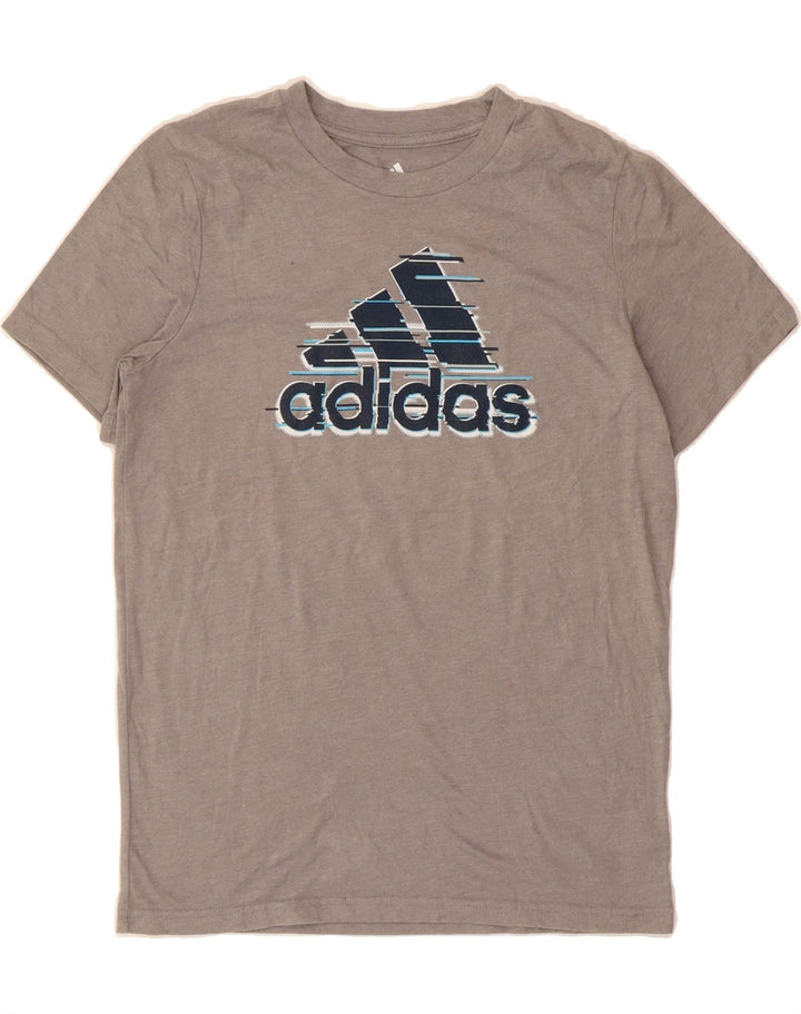ADIDAS Boys Graphic T-Shirt Top 10-11 Years Medium Grey Cotton Vintage Adidas and Second-Hand Adidas from Messina Hembry 