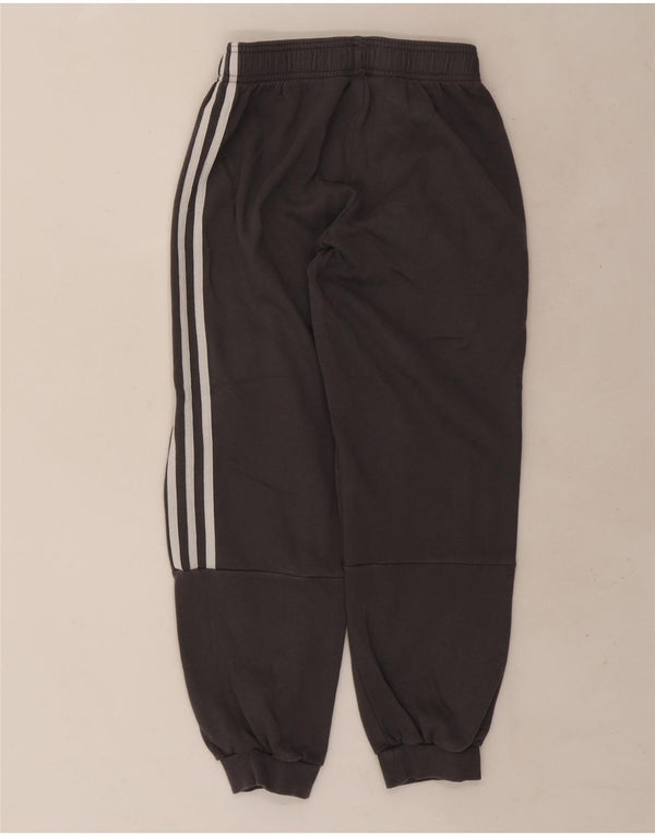 Adidas Boys Tracksuit Trousers Joggers 11-12 Years Grey Cotton