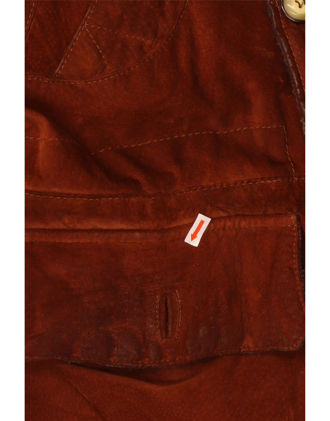 Vintage Mens Suede Jacket IT 54 2XL Brown Leather