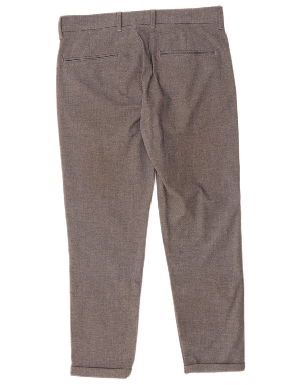 Zara Mens Crop Chino Trousers EU 36 XS W29 L24 Grey Polyester