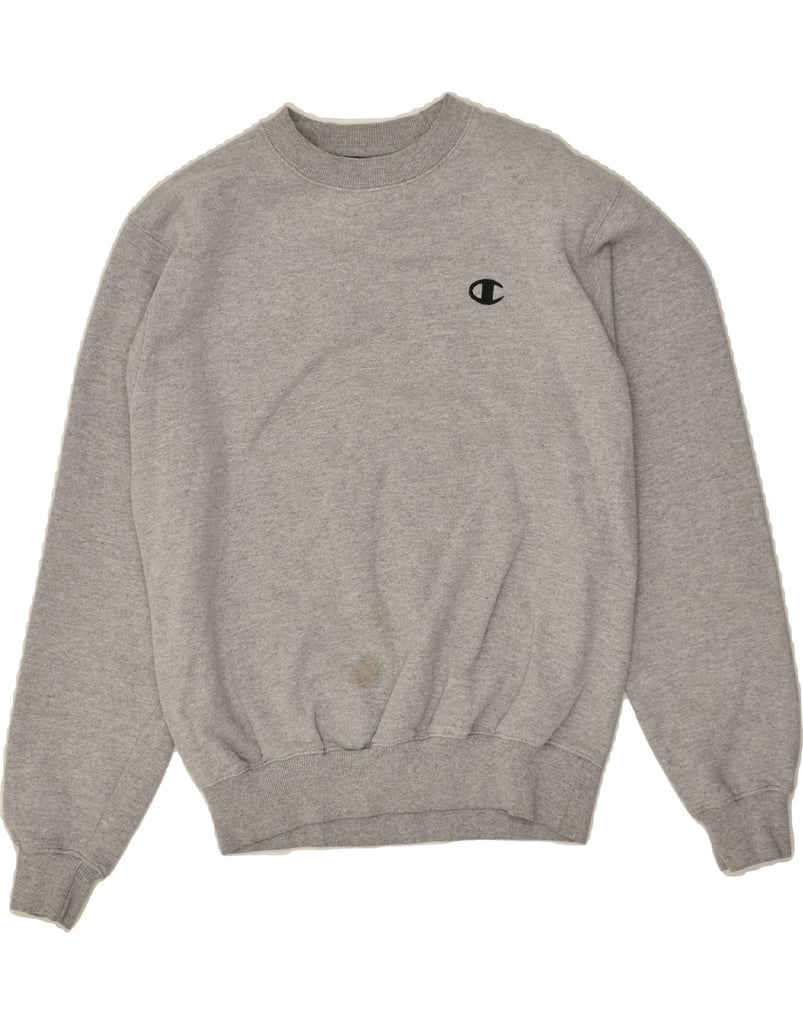 CHAMPION Mens Sweatshirt Jumper Small Grey Cotton | Vintage Champion | Thrift | Second-Hand Champion | Used Clothing | Messina Hembry 