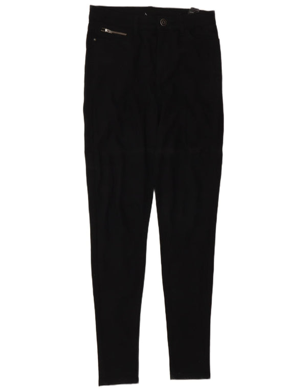 Marks & Spencer Womens Skinny Jeans UK 10 Small W28 L30 Black Cotton