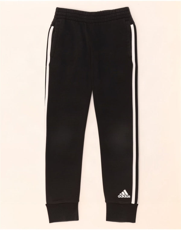 Adidas Girls Tracksuit Trousers Joggers 9-10 Years Black Cotton