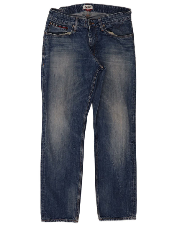 Tommy Hilfiger Mens Straight Jeans W32 L30 Blue Cotton